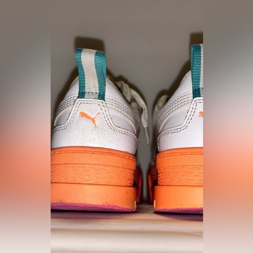 PUMA Mayze Daybreak "White/Pink" G​rade School Girls' Shoes - Picture 7 of 13